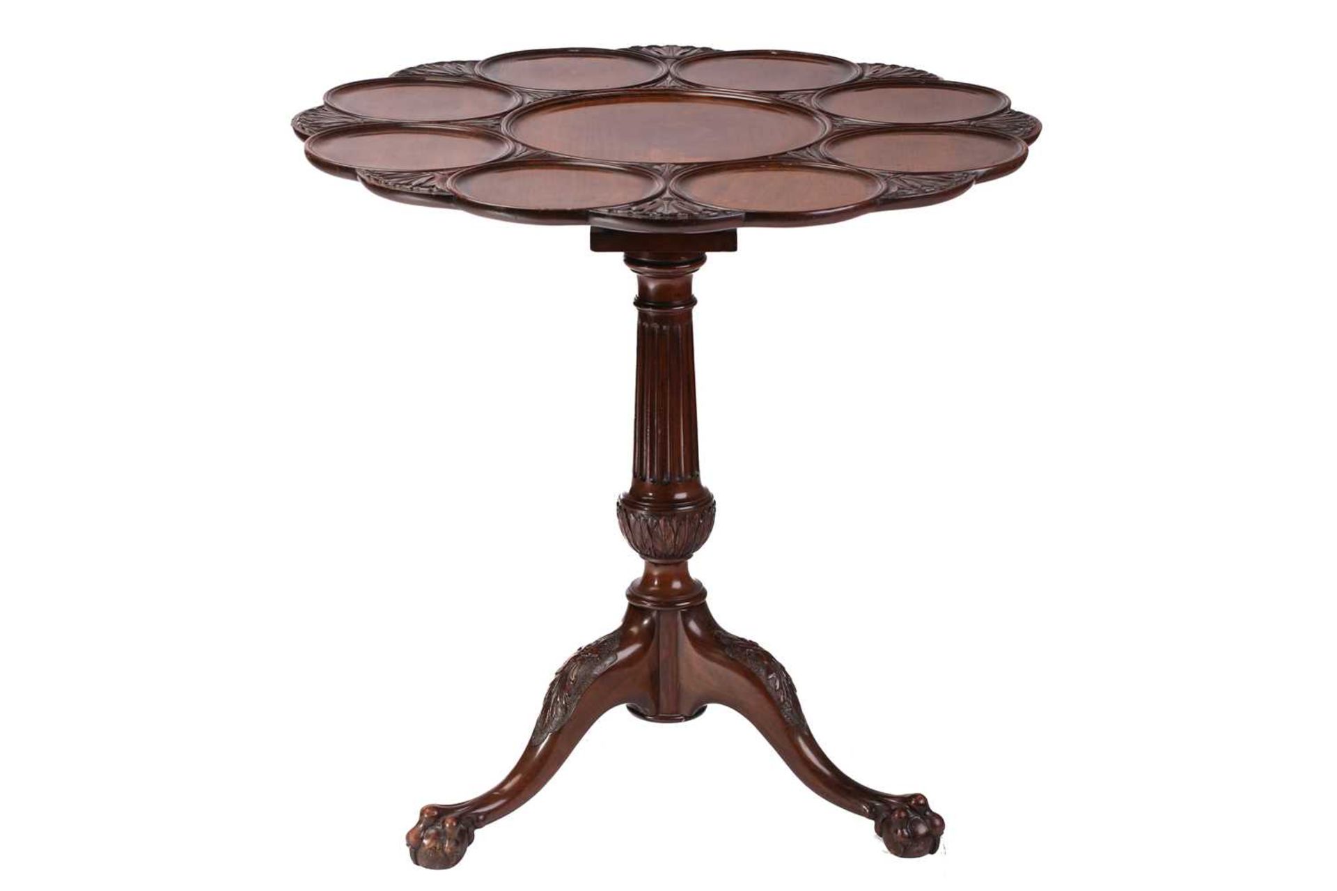 A George III style mahogany revolving supper table, 20th century (but a faithful copy), the circular - Image 2 of 10