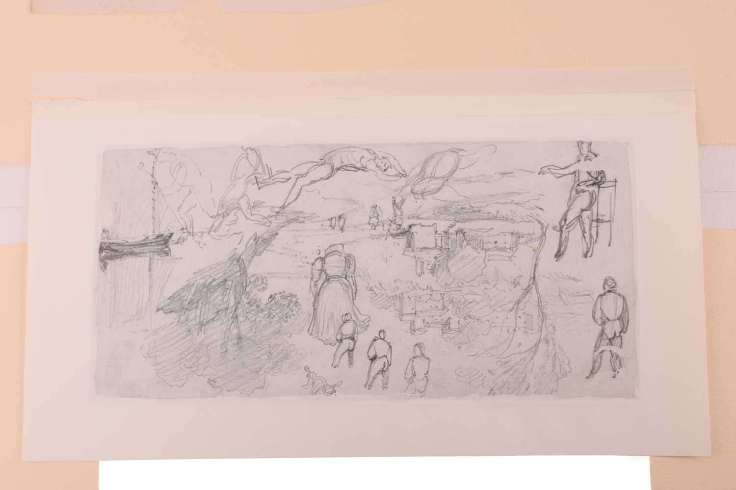 John Joseph Cotman (1814 - 1878), four pencil sketches, 'Trees in landscape', & 'Riverscape', both - Image 5 of 15