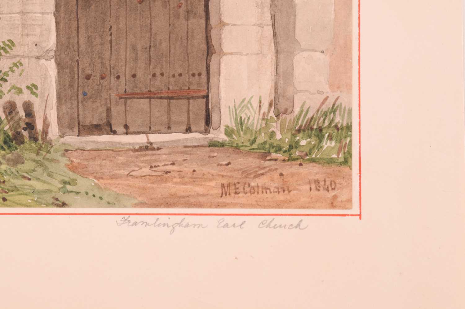 Miles Edmund Cotman (1810 - 1858), 'Framlingham Earl Church', signed and dated 1840, watercolour, - Image 5 of 8