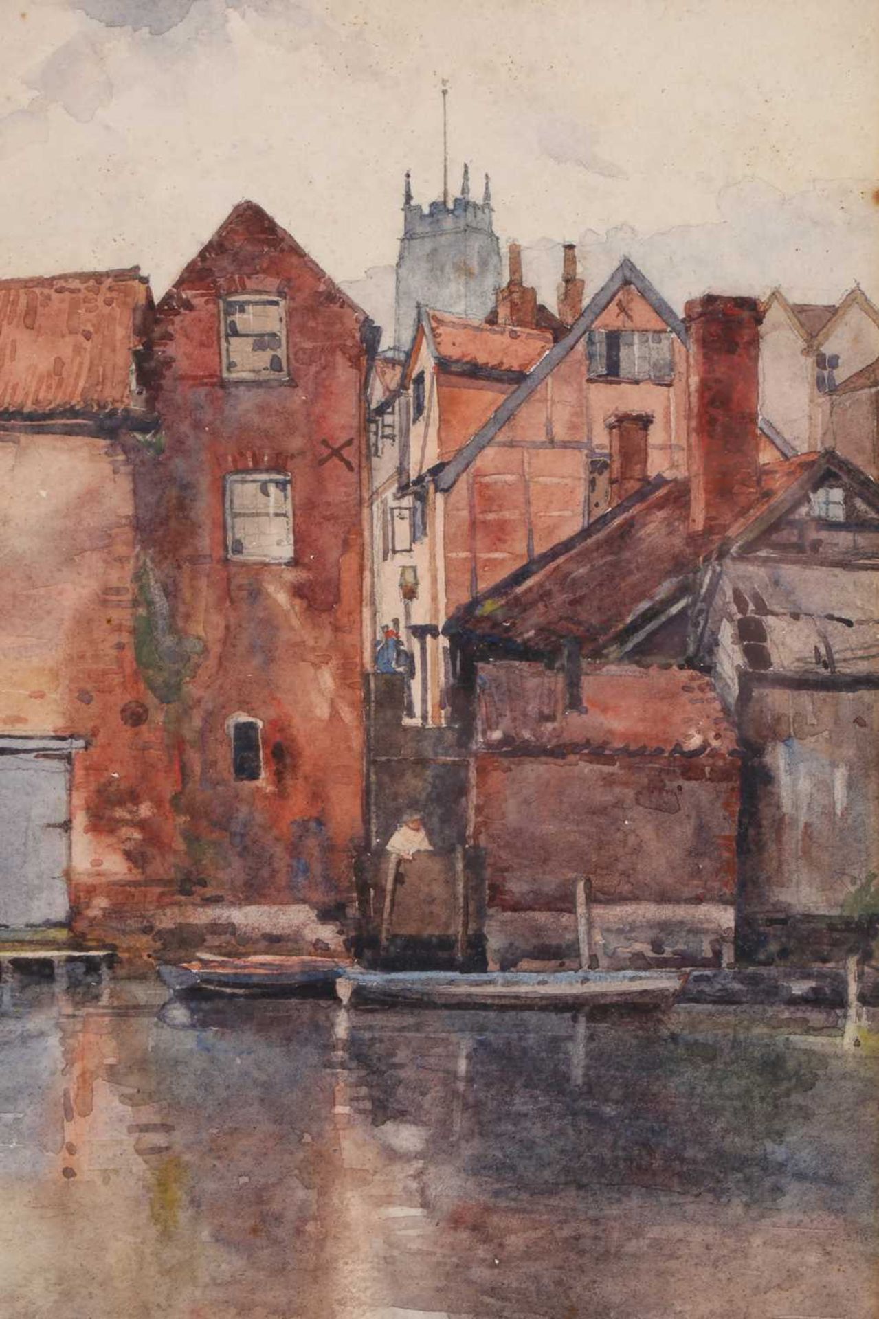 Henry William Cotman (1876-1938), 'Norwich Riverside' (exhibited at the Art of the Seven Cotmans - Image 8 of 11