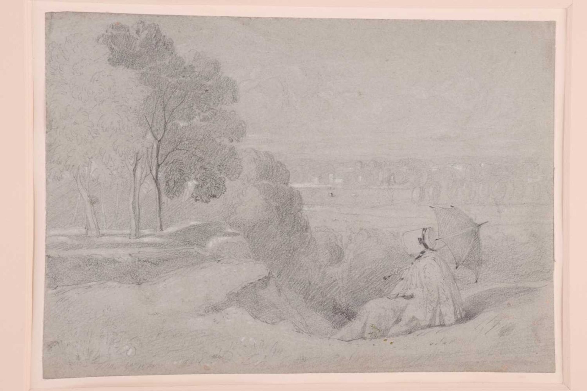 John Joseph Cotman (British, 1814-1878), three pencil sketches, 'Looking towards Norwich, Seated - Image 15 of 16