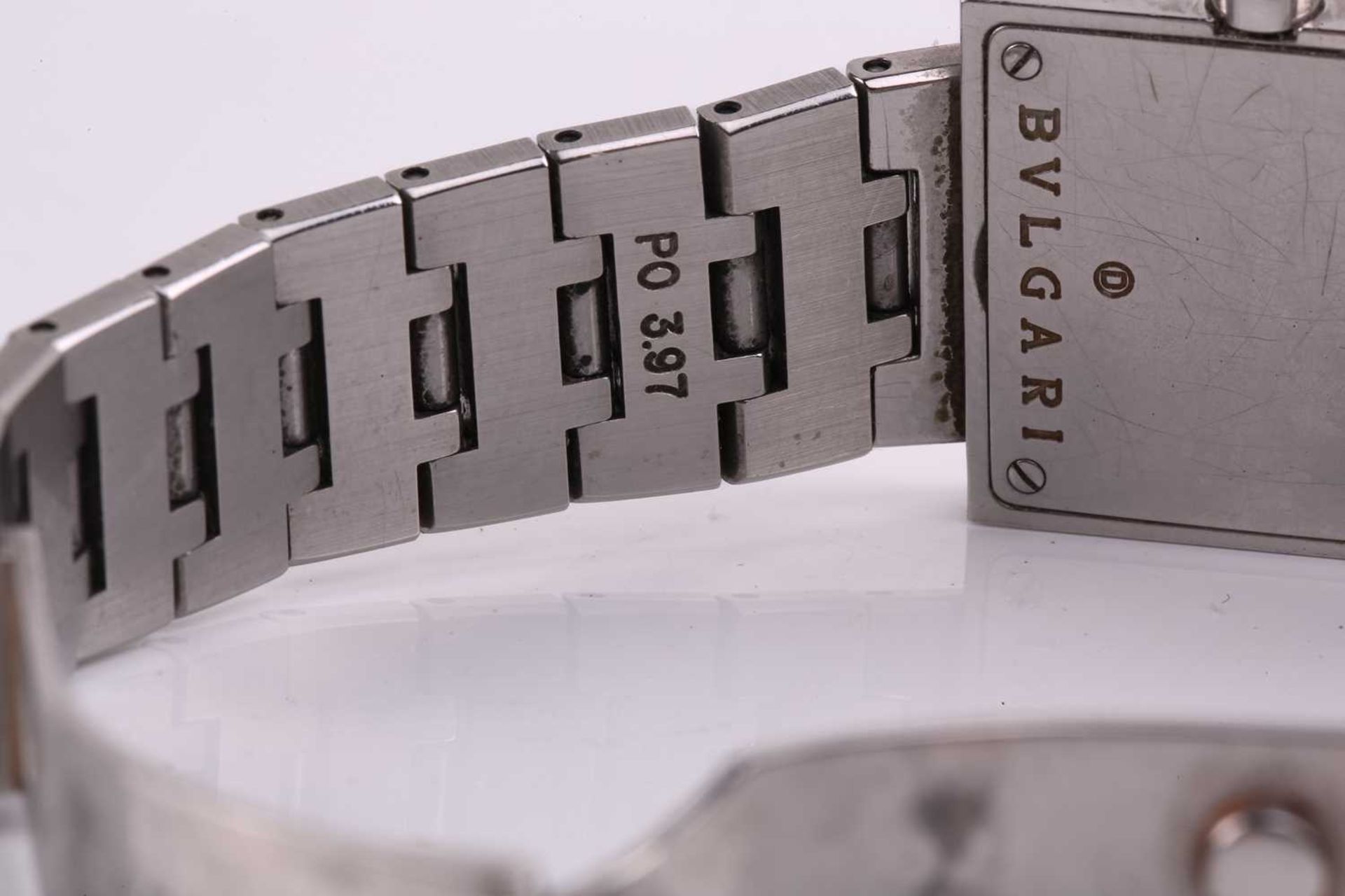 A Bulgari - Bvlgari Quadrato Ref. SQ22SS lady's wristwatch, featuring a Swiss-made quartz movement - Image 7 of 12