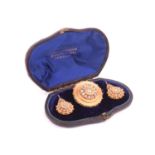 A Victorian diamond suite comprising brooch and earrings, with a total estimated diamond weight of
