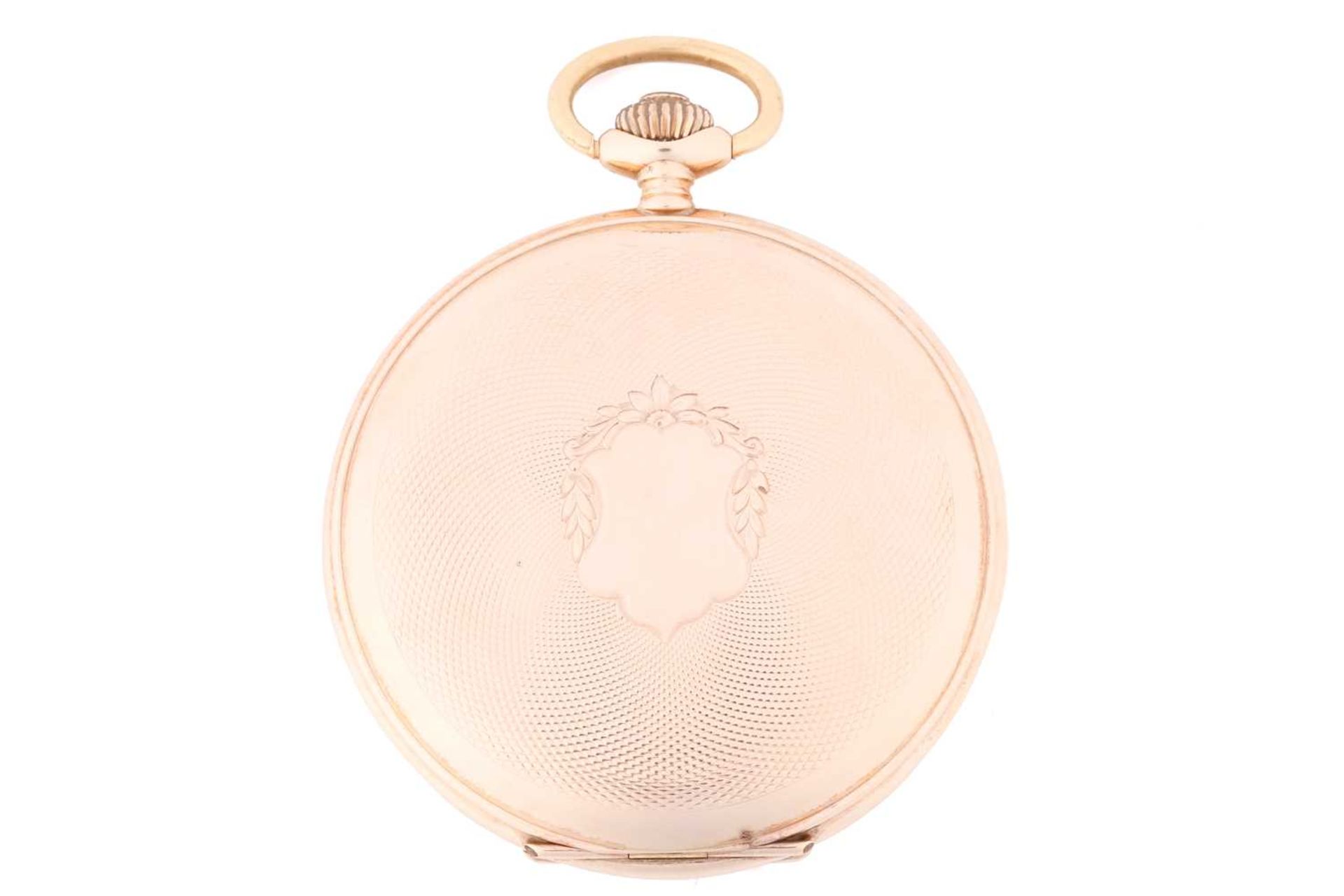 A full hunter pocket watch in 14ct gold, featuring a keyless wound movement in a yellow metal case - Image 2 of 9