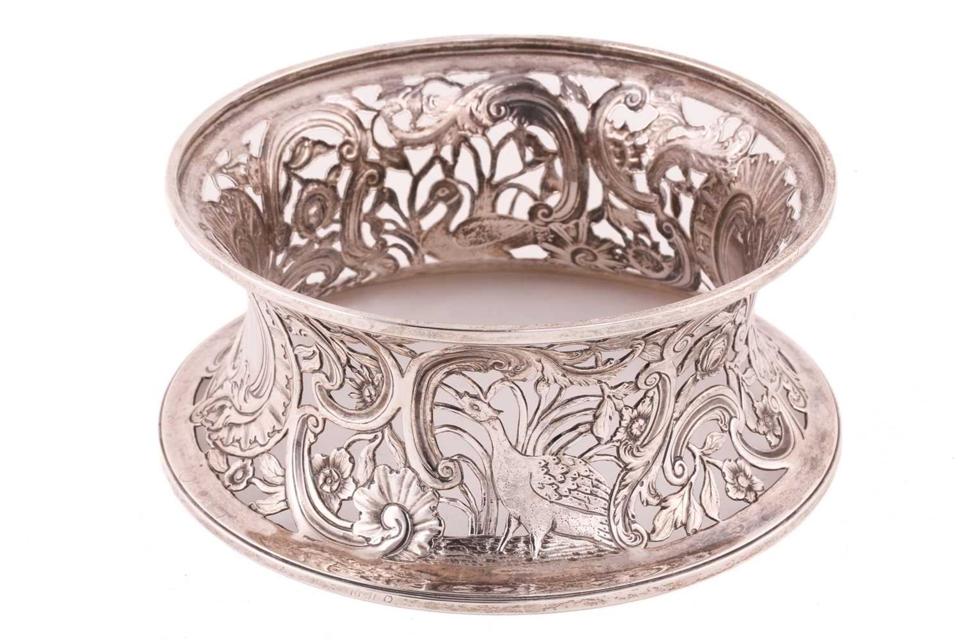 An Irish silver dish ring, circa 1760, maker's mark rubbed off possibly William Homer, the - Image 2 of 10