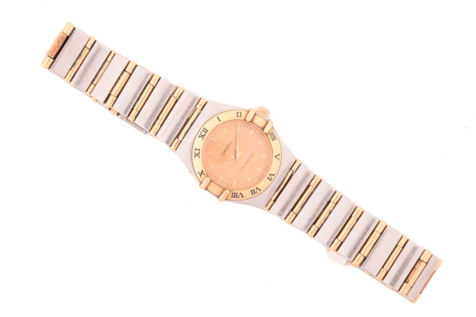 An Omega constellation lady's dress watch, featuring a Swiss-made quartz movement in a bi-metal case - Image 7 of 9