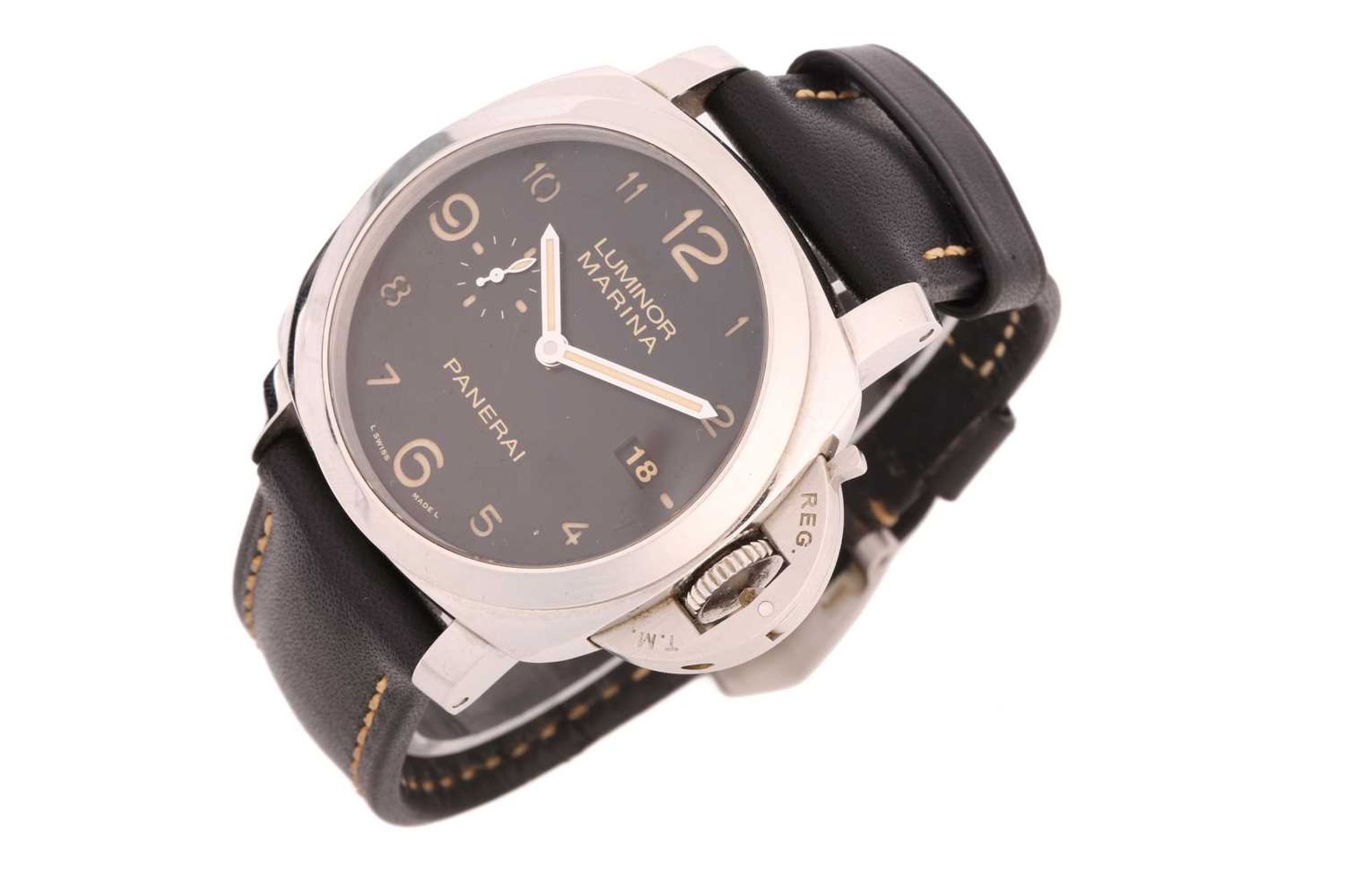A Panerai Luminor Marina Ref: PAM00359, featuring a Swiss-made automatic movement in a steel case - Image 3 of 25