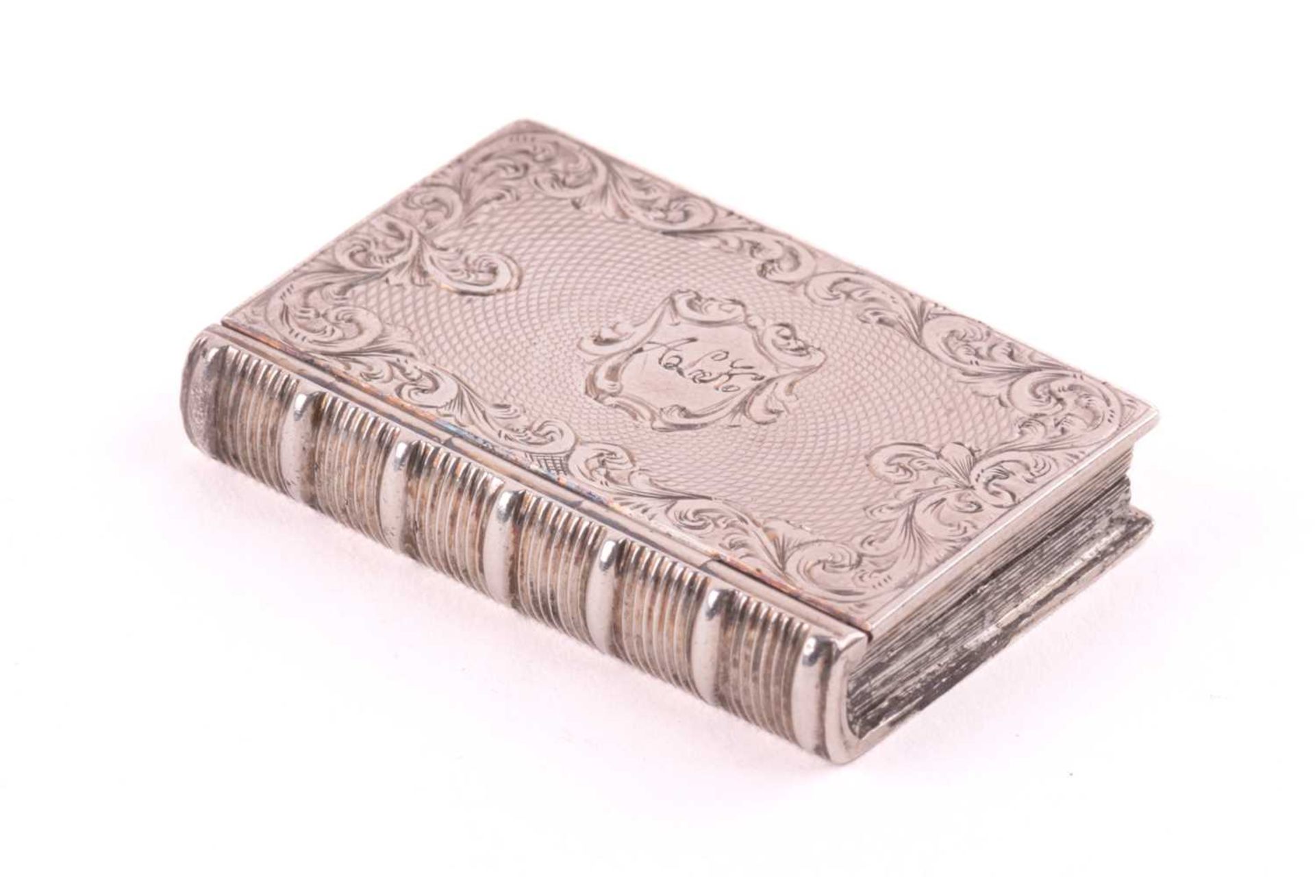 A Victorian silver vinaigrette, by Gervase Wheeler, Birmingham 1840, modelled in the form of a book, - Image 2 of 9