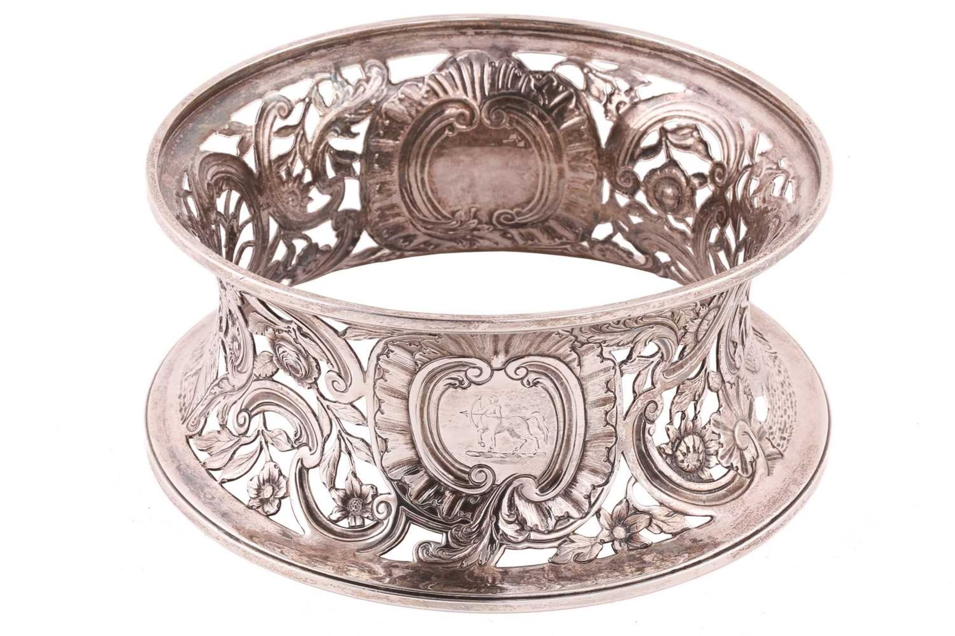 An Irish silver dish ring, circa 1760, maker's mark rubbed off possibly William Homer, the