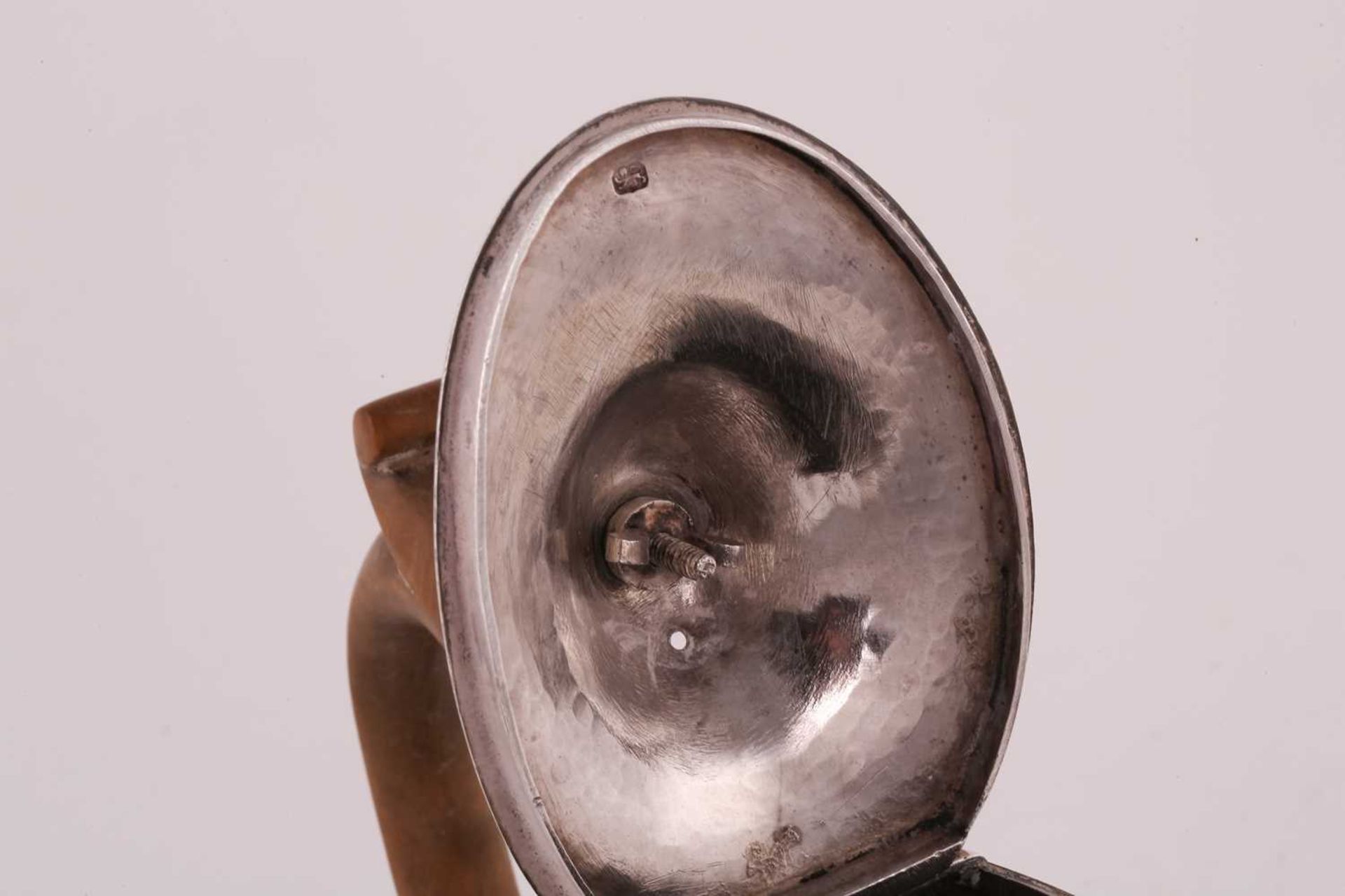 A George III silver teapot and stand, by George Smith II & Thomas Hayter, London 1796, of oval form, - Image 5 of 7