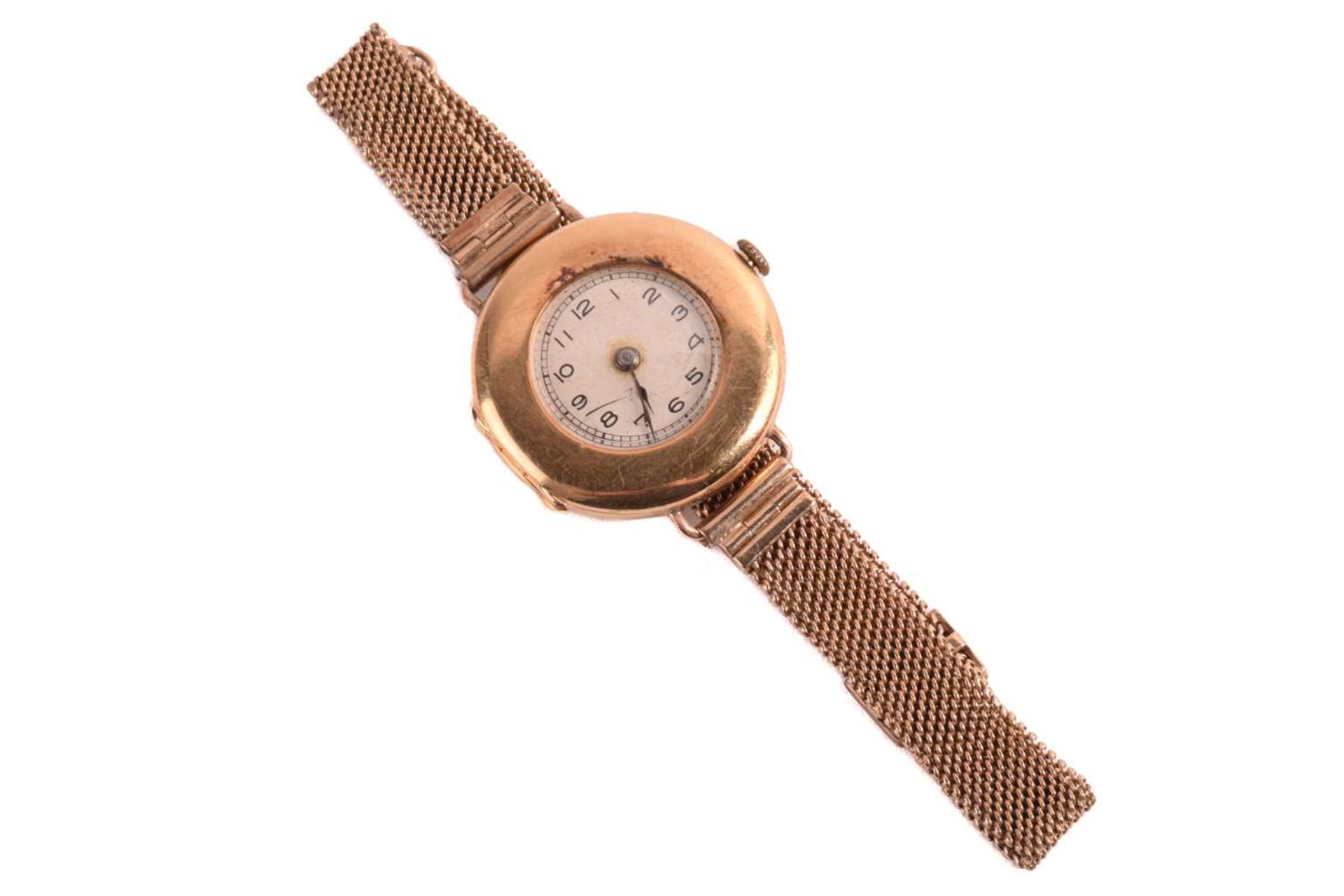 An 18ct gold lady's wristwatch, featuring a hand-wound movement in a yellow gold case hallmarked - Image 4 of 5