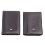 Montblanc - two Meisterstück business card holders, one of them with gusset. (2)