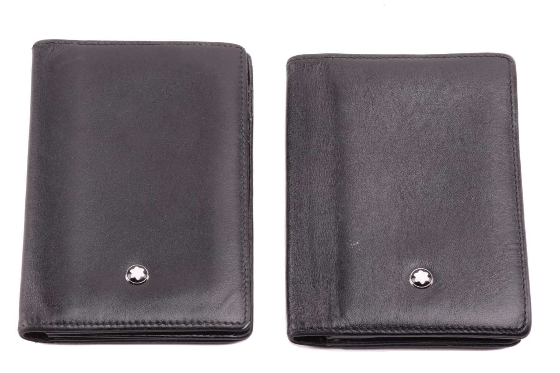 Montblanc - two Meisterstück business card holders, one of them with gusset. (2)