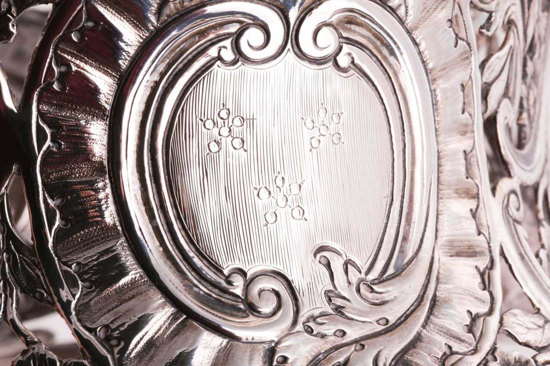 An Irish silver dish ring, circa 1760, maker's mark rubbed off possibly William Homer, the - Image 8 of 10