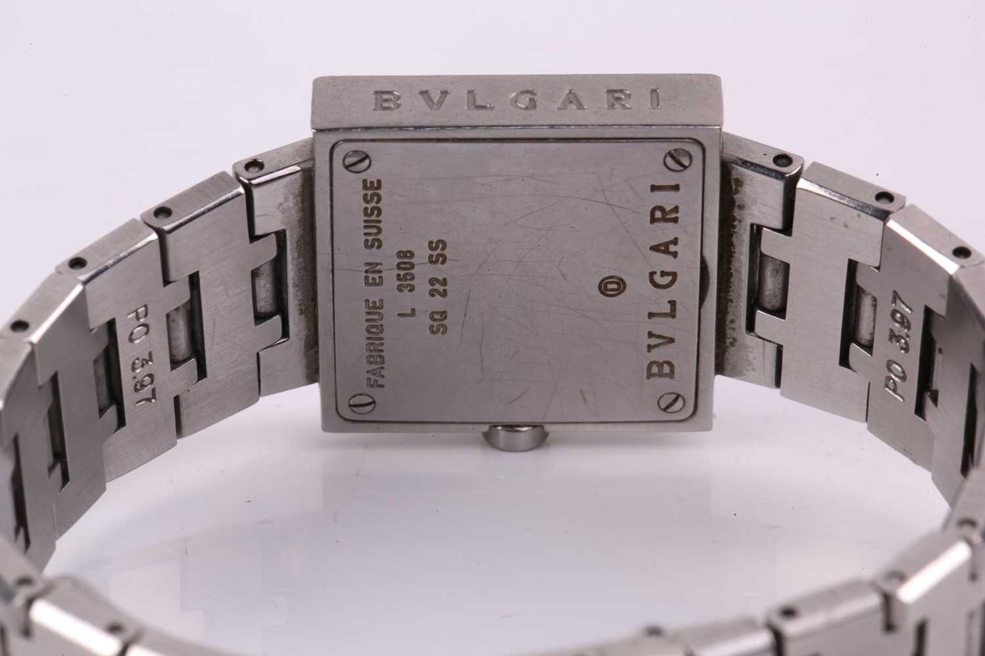 A Bulgari - Bvlgari Quadrato Ref. SQ22SS lady's wristwatch, featuring a Swiss-made quartz movement - Image 6 of 12