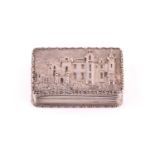 A rare George IV 'castle top' silver vinaigrette, by Nathaniel Mills, Birmingham 1827, of