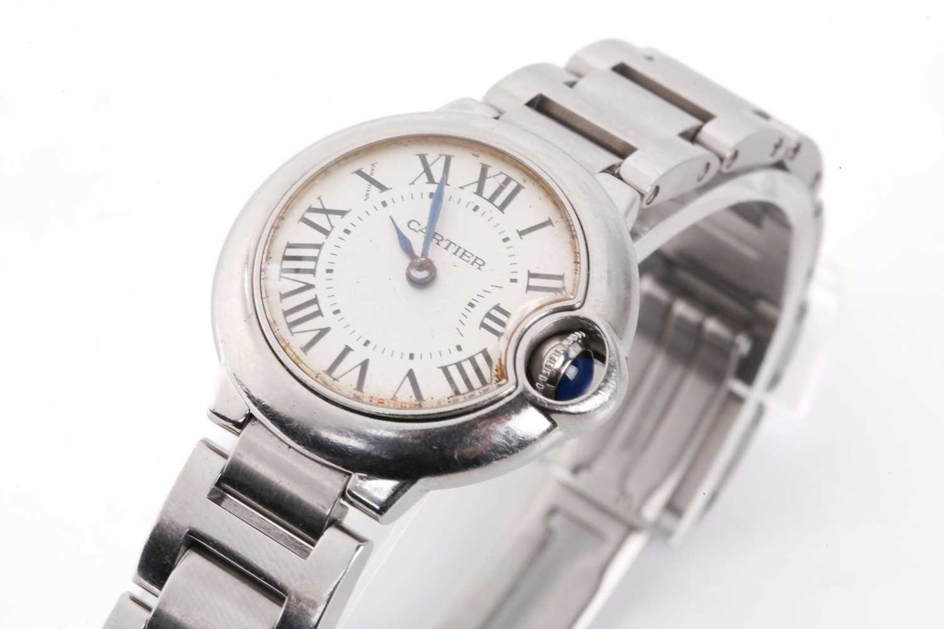 A Cartier Ballon Bleu 28mm lady's watch, featuring a Swiss-made quartz movement in a steel case - Image 2 of 8