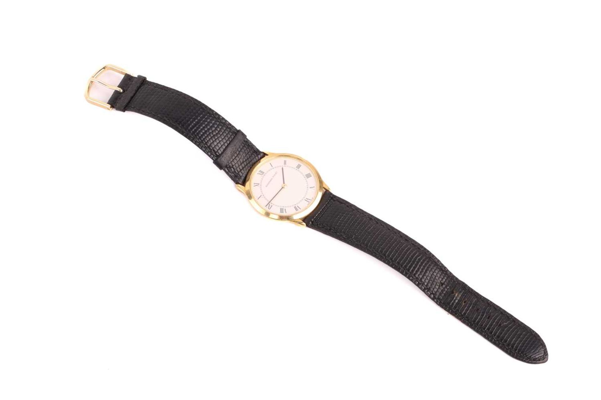 An Audemars Piguet gold dress watch, featuring a hand-wound ultra-thin movement in a yellow metal - Image 2 of 11