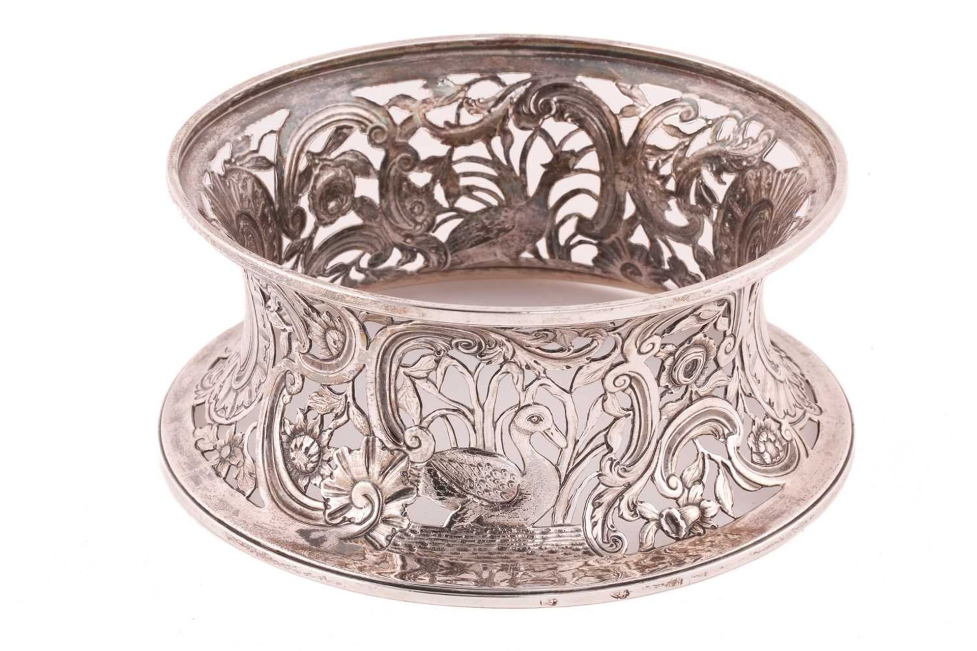 An Irish silver dish ring, circa 1760, maker's mark rubbed off possibly William Homer, the - Image 3 of 10