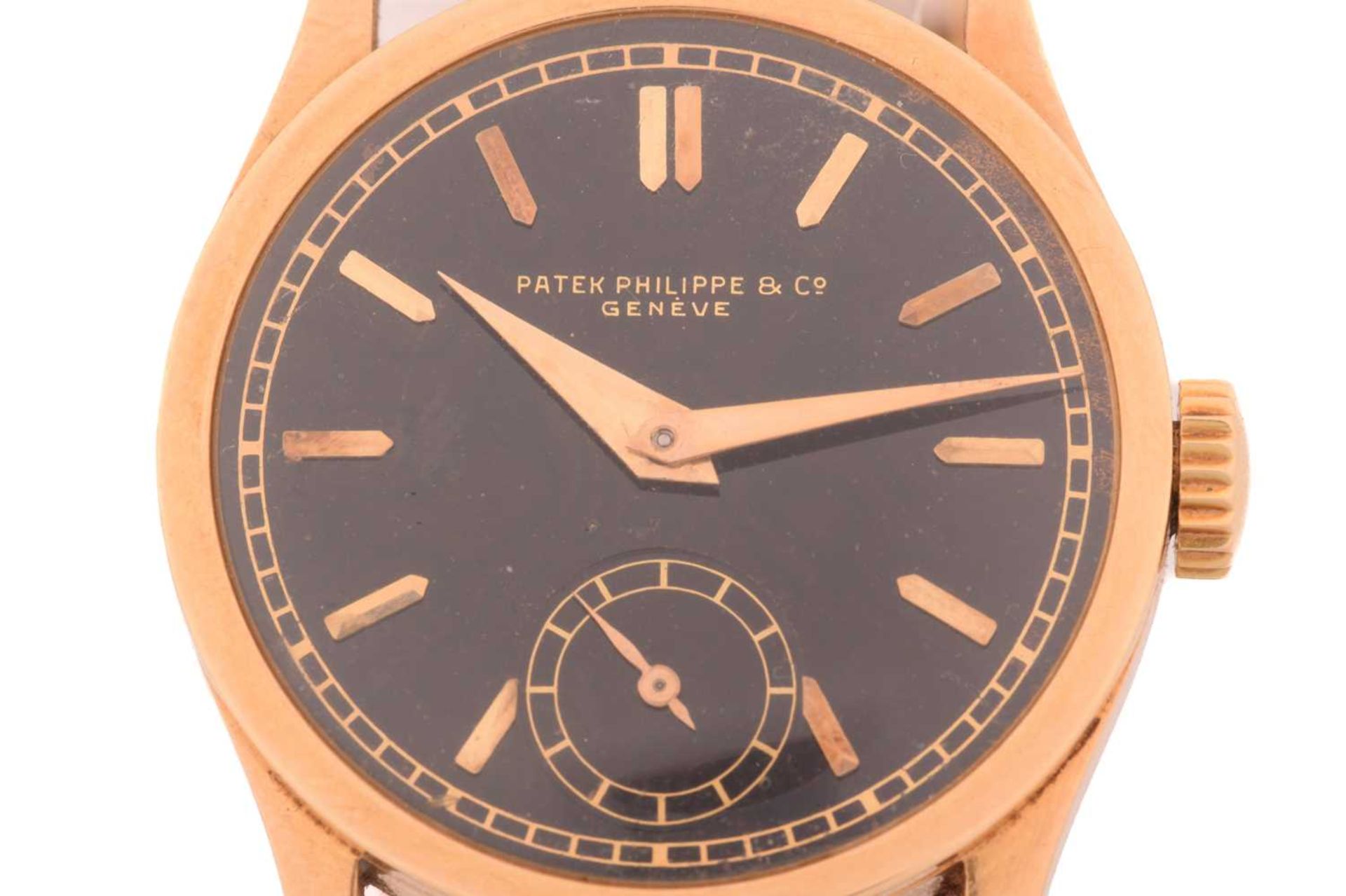 A Patek Phillipe Calatrava Black Dial Ref: 96, featuring a Swiss-made hand-wound mechanical movement - Image 4 of 23