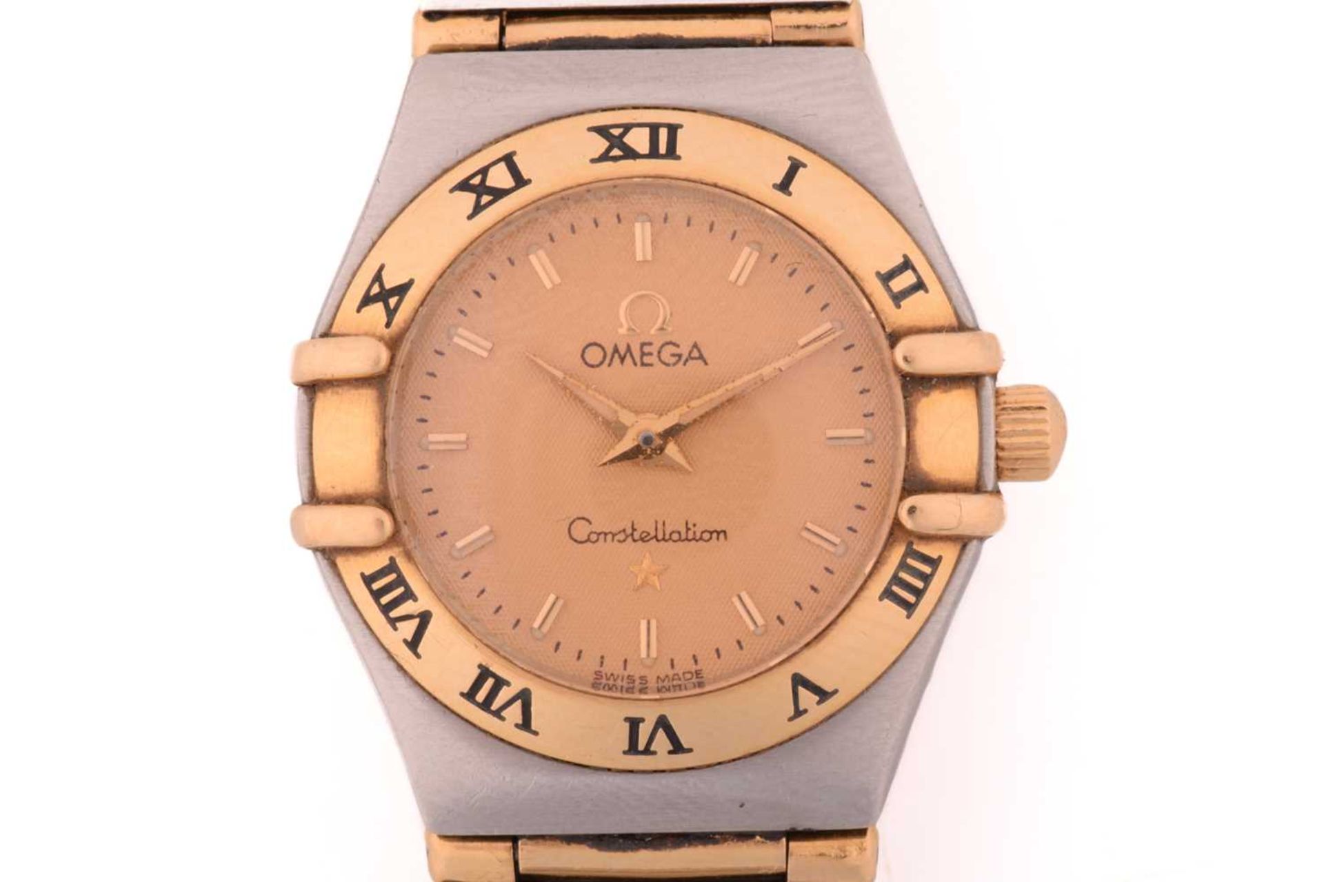 An Omega constellation lady's dress watch, featuring a Swiss-made quartz movement in a bi-metal case - Image 2 of 9