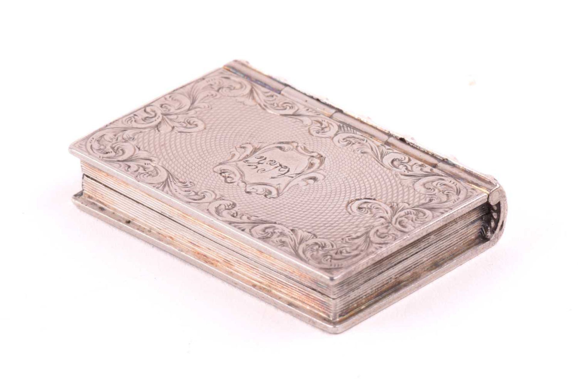 A Victorian silver vinaigrette, by Gervase Wheeler, Birmingham 1840, modelled in the form of a book, - Image 6 of 9