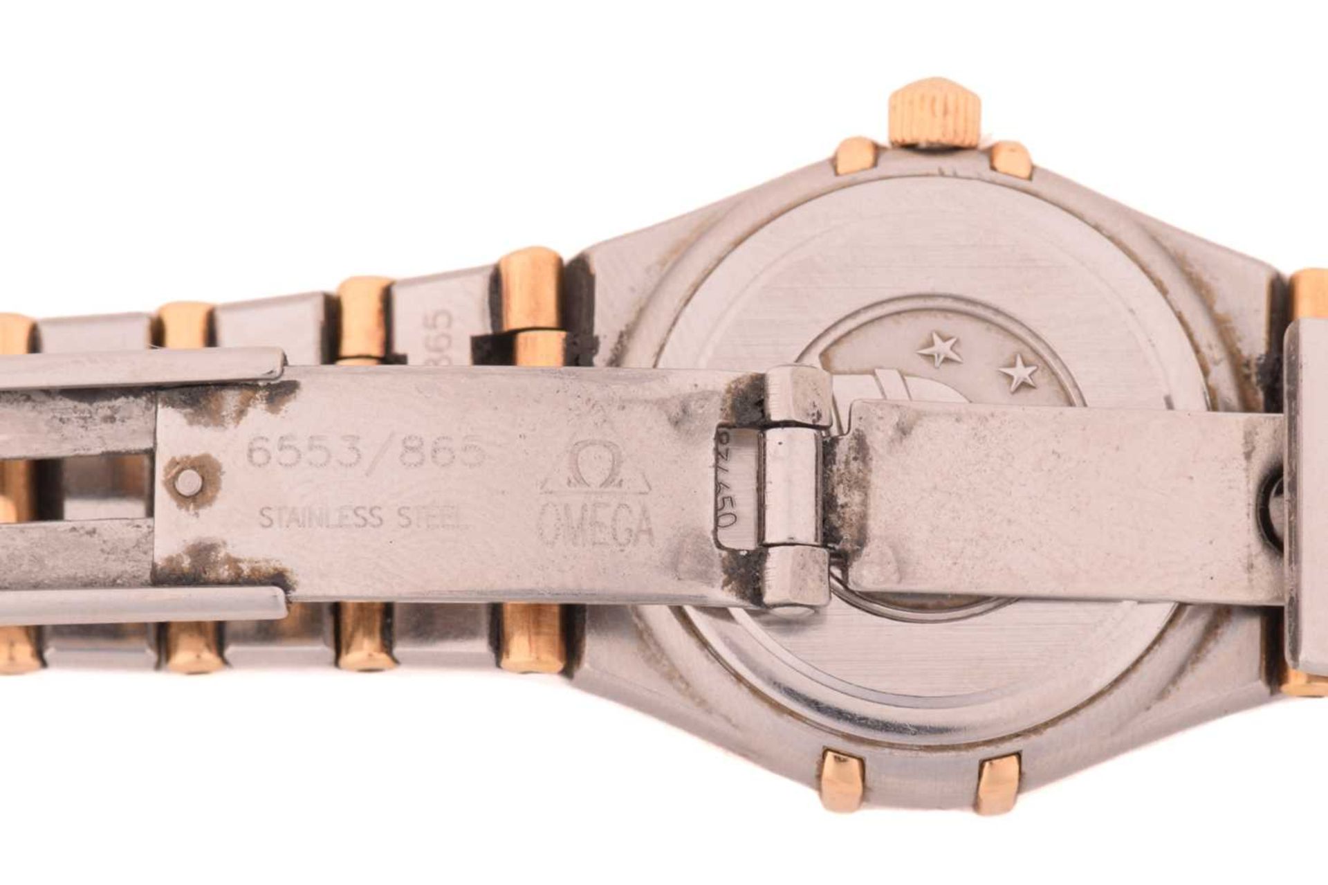 An Omega constellation lady's dress watch, featuring a Swiss-made quartz movement in a bi-metal case - Image 8 of 9