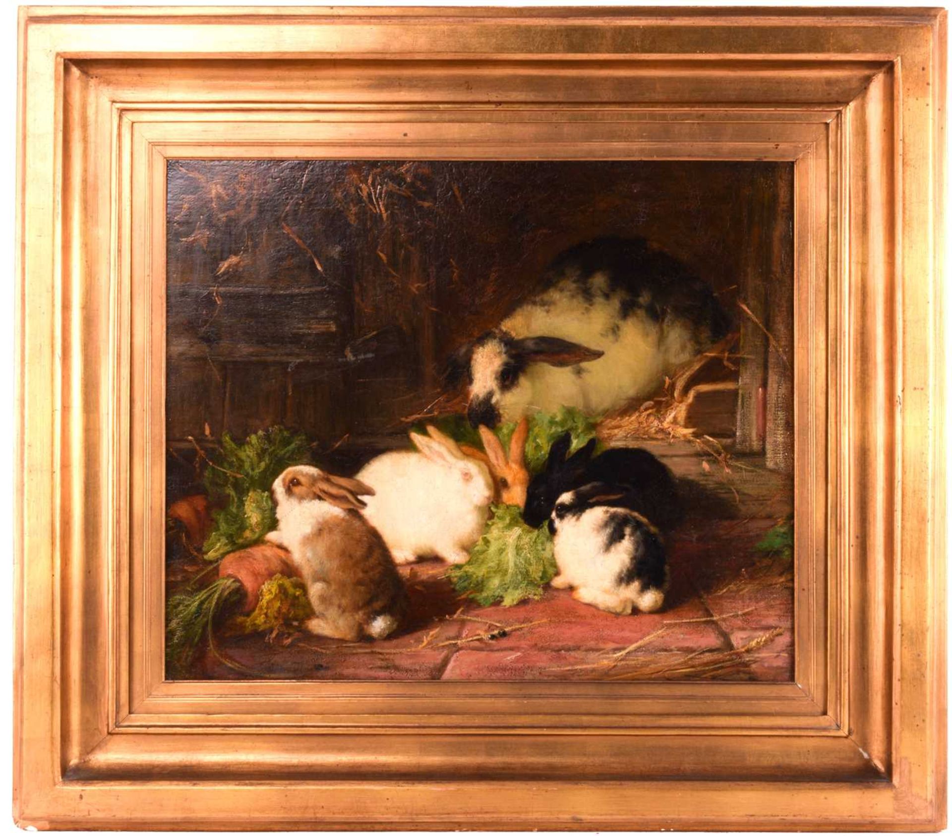 Thomas William Earl (fl.1836-1885), Family of Rabbits, signed, oil on canvas, 49 x 50.5 cm, - Image 2 of 9