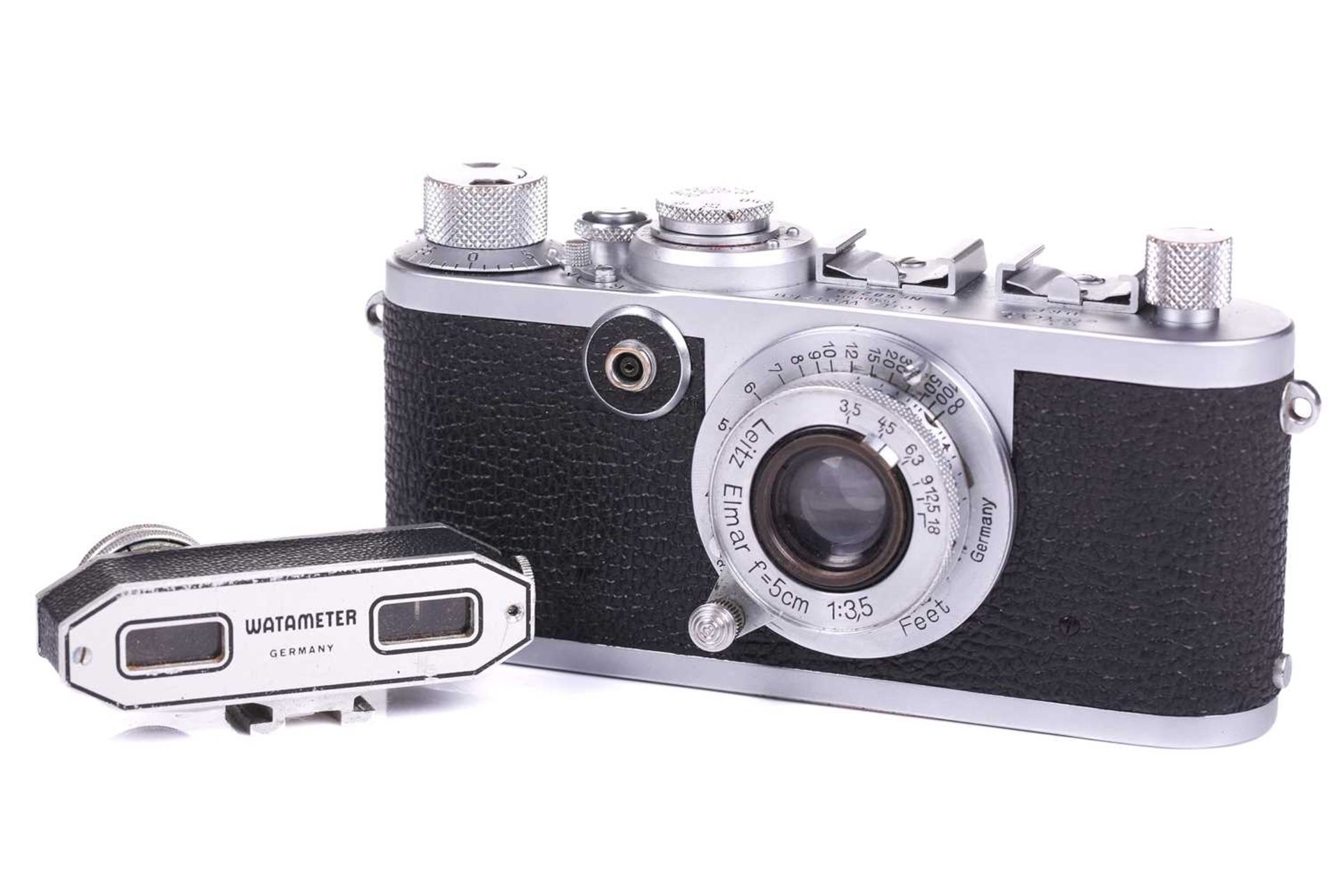 A Leica model If 35mm camera, serial number 682554, (1955 Red Dial), with two accessory shoes, Leitz - Image 7 of 15
