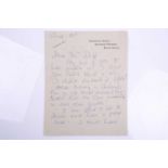 Dame Agatha Christie, Lady Mallowan (1890-1976), an autograph letter signed, on Greenway House,