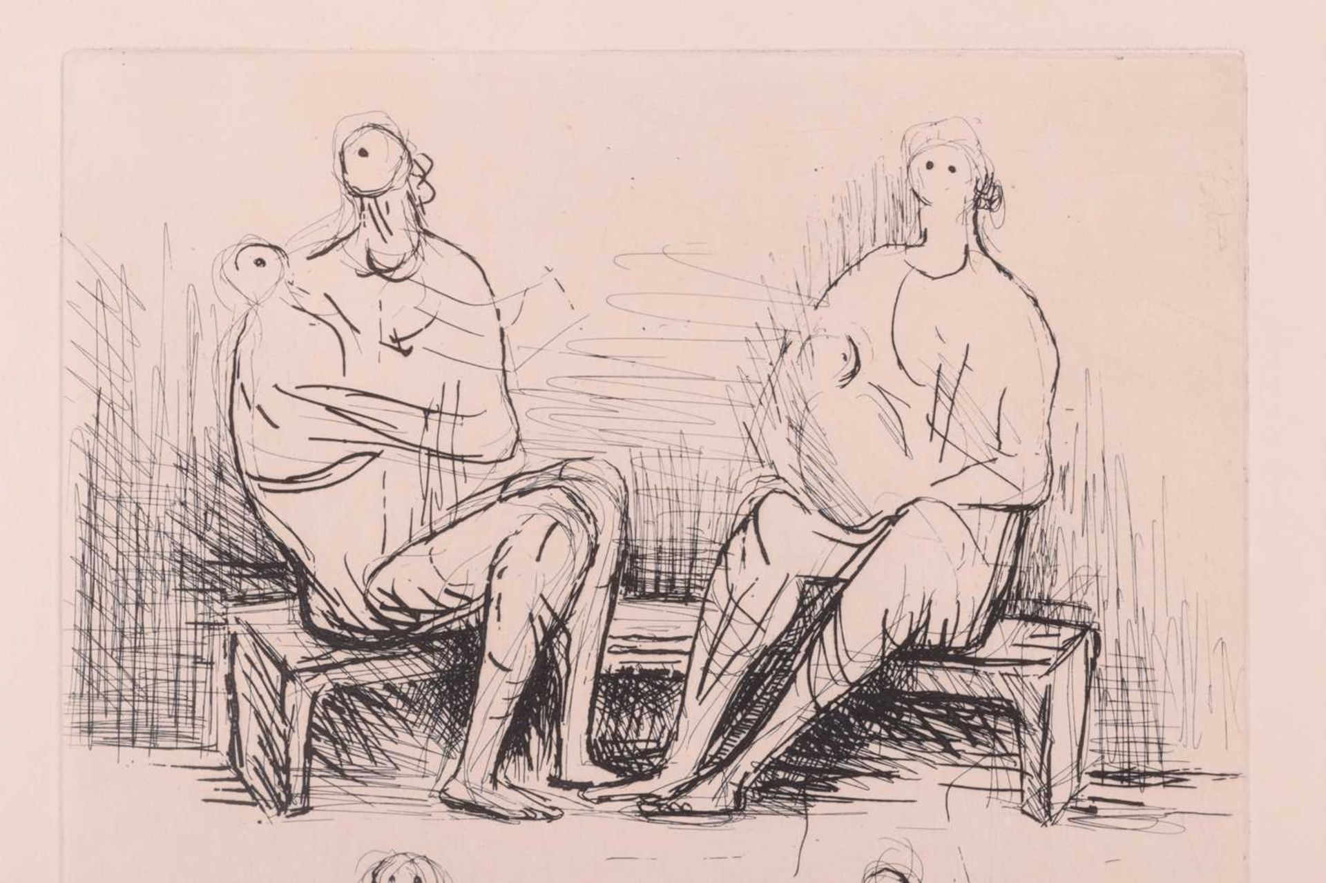 Henry Moore (1898 - 1986), Four Mothers, signed and numbered 5/100 in pencil, etching, plate 30 x 23 - Image 4 of 12