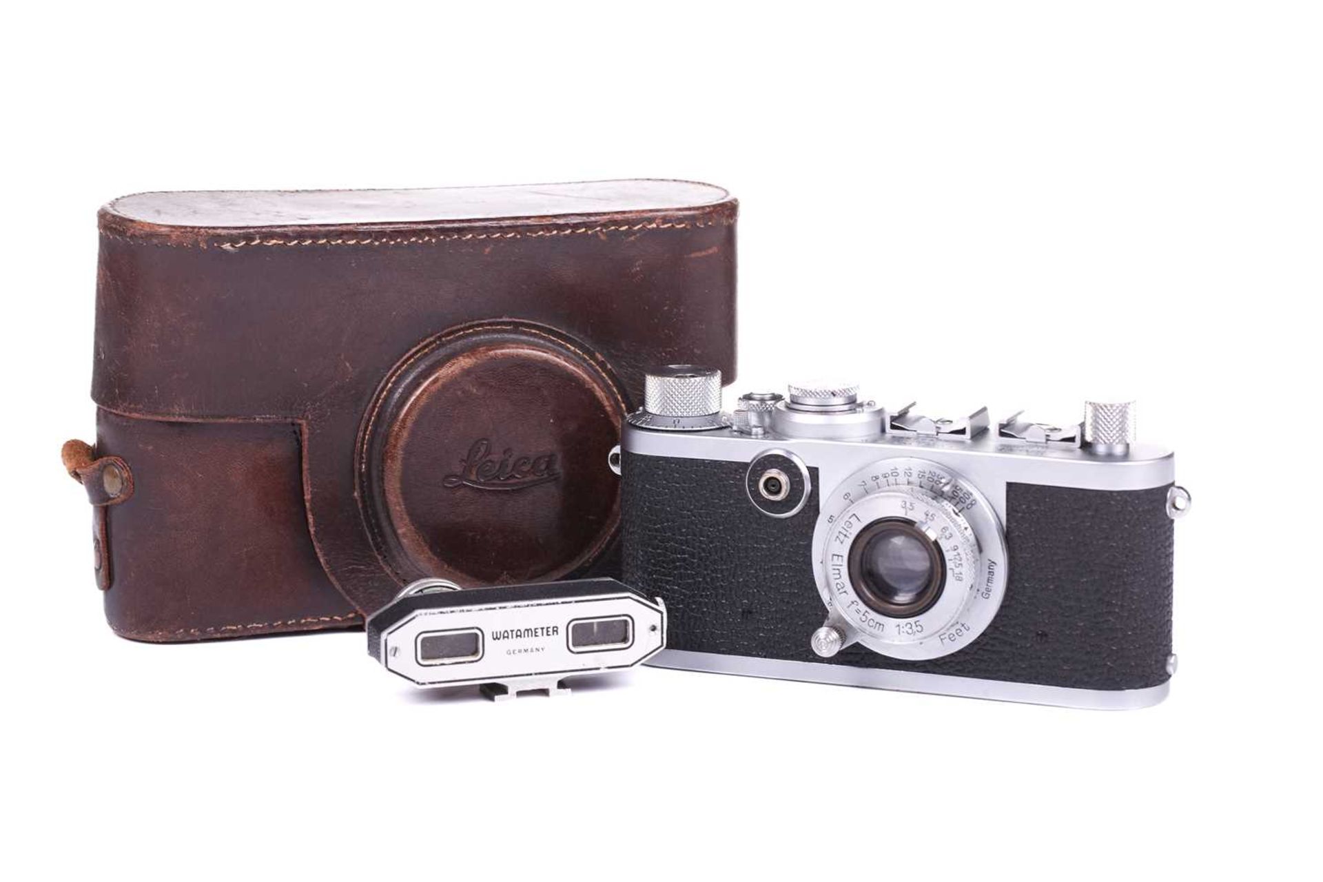 A Leica model If 35mm camera, serial number 682554, (1955 Red Dial), with two accessory shoes, Leitz - Image 15 of 15
