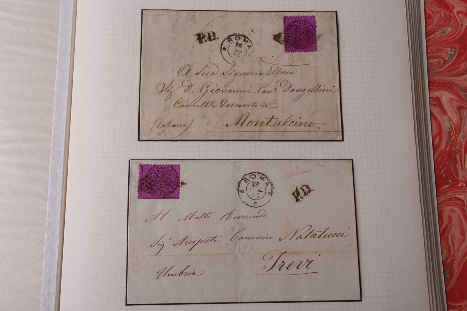 Philately; Italian States, 19th century, a good presentation album to include postal history - Image 45 of 53