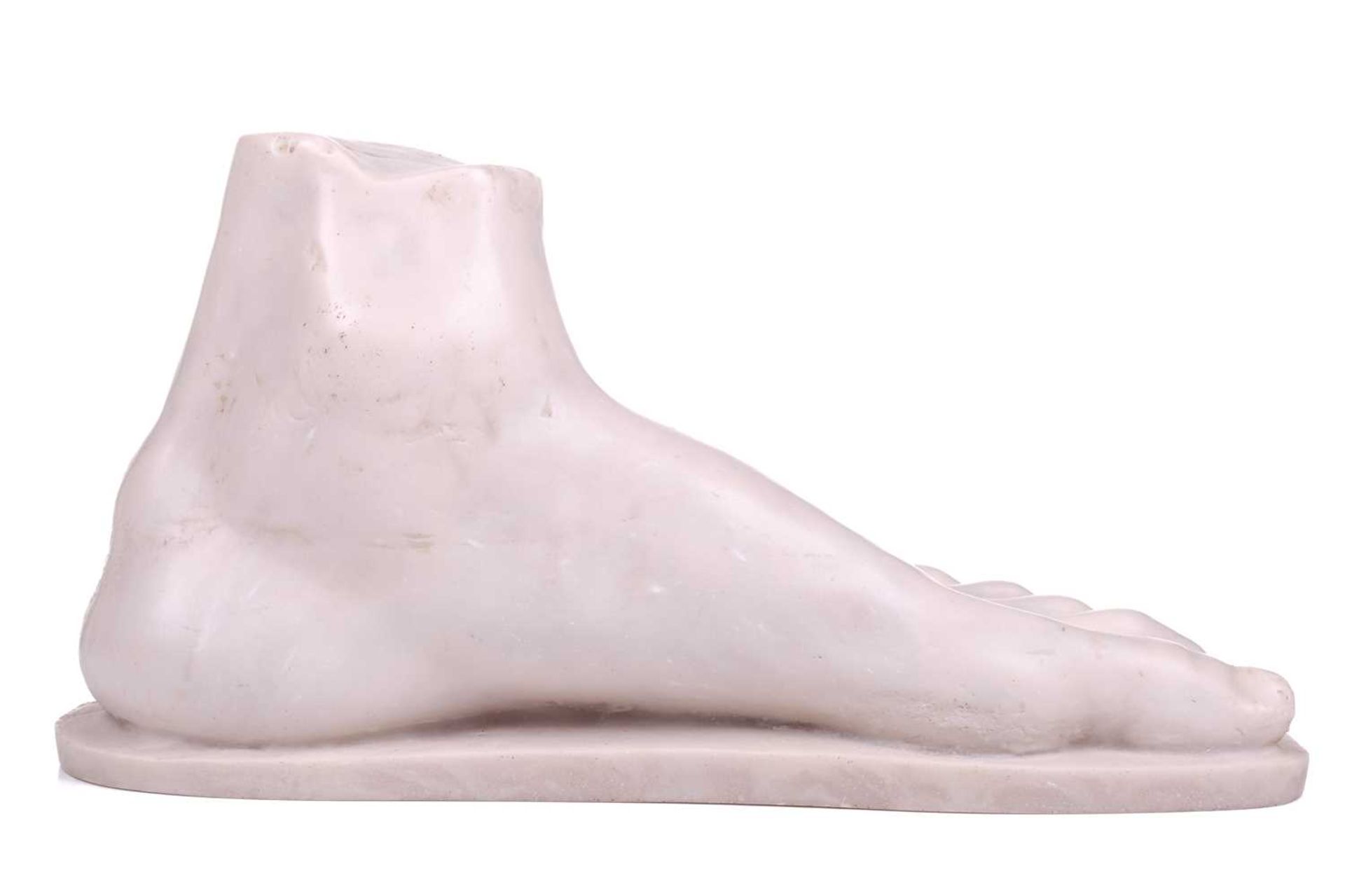 A composite stone grand tour-style sculpture of a foot after the antique. 32 cm long x 12 cm wide - Image 2 of 5