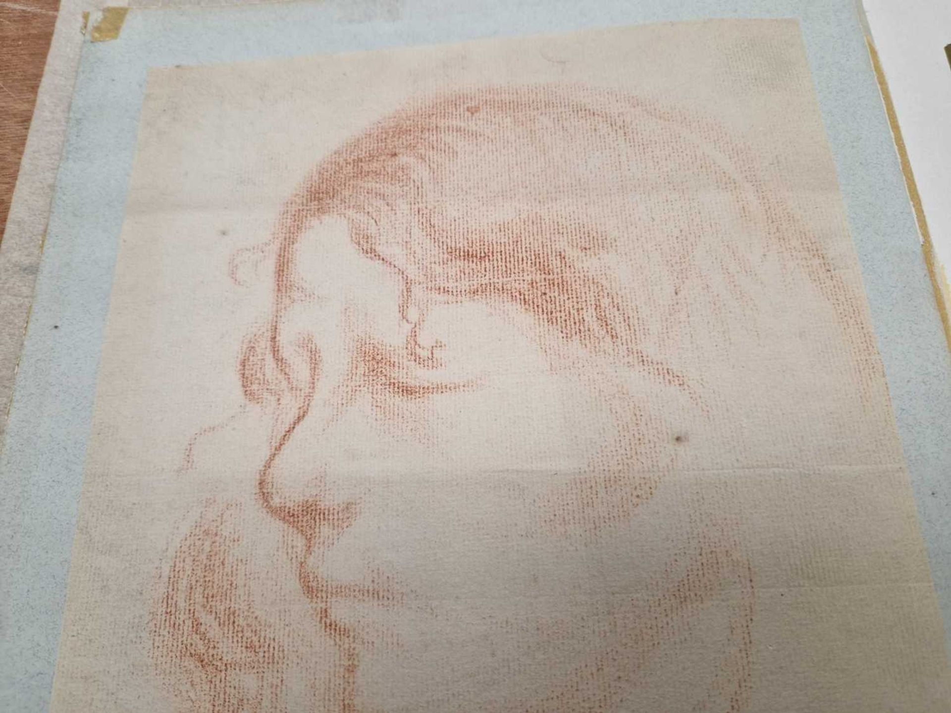 Eugene Carriere (1849 - 1906), Study of a girl, red chalk on laid paper, ink stamp verso, 28.5 x - Image 9 of 12