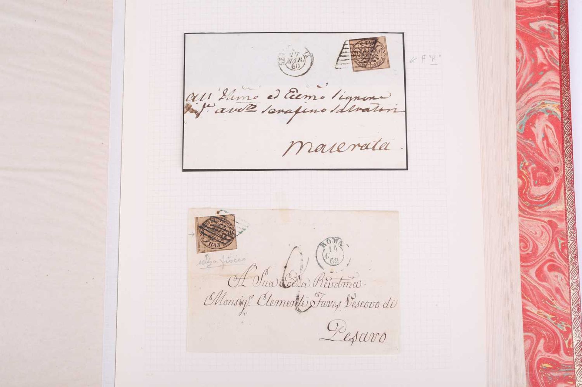 Philately; Italian States, 19th century, a good presentation album to include postal history - Image 14 of 53