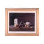 George Weissbort (1928 - 2013), Still life with fruit and jug, signed and dated 1987, oil on