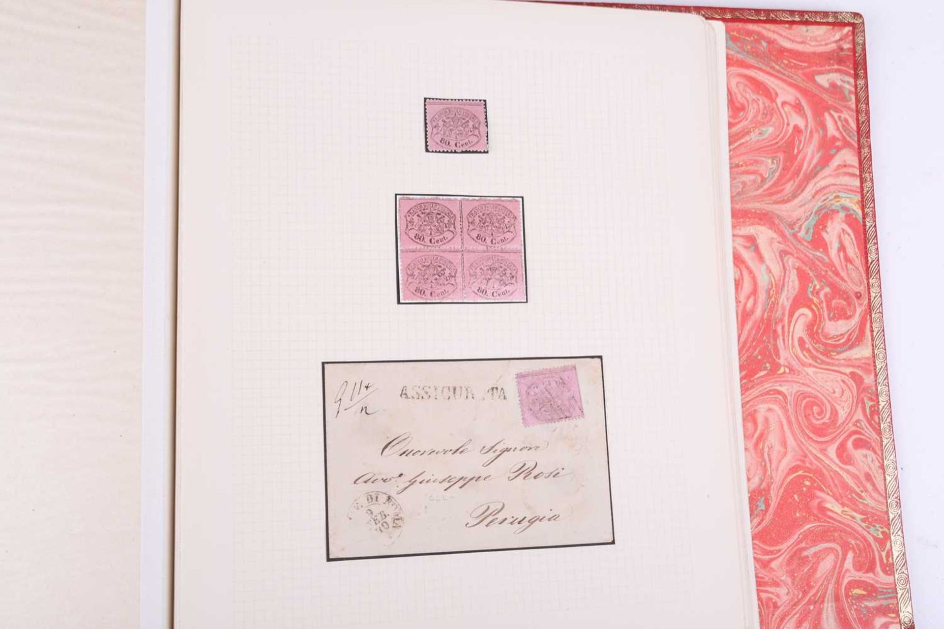 Philately; Italian States, 19th century, a good presentation album to include postal history - Image 53 of 53