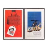 Exodus, U.S. one-sheet film poster, designed by Saul Bass, numbered 60-1642 and 61-4, previously