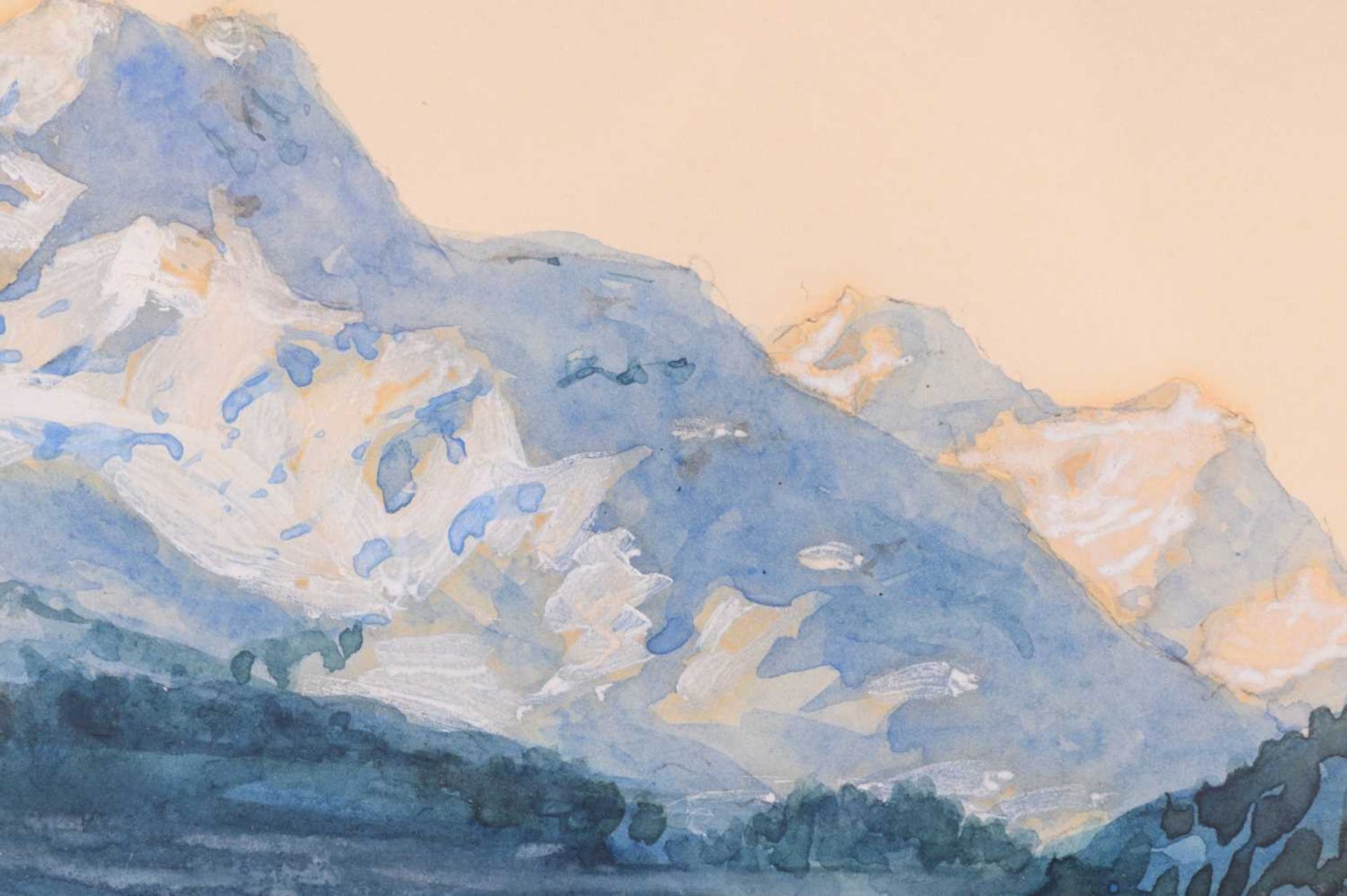 Hercules Brabazon Brabazon (1821 - 1906) French, St Moritz at Dawn, watercolour and white on - Image 6 of 8