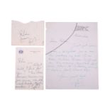 Errol Flynn (1909-1959) actor, two handwritten letters, both to Robin Duff, one on 'On Board Zaca'