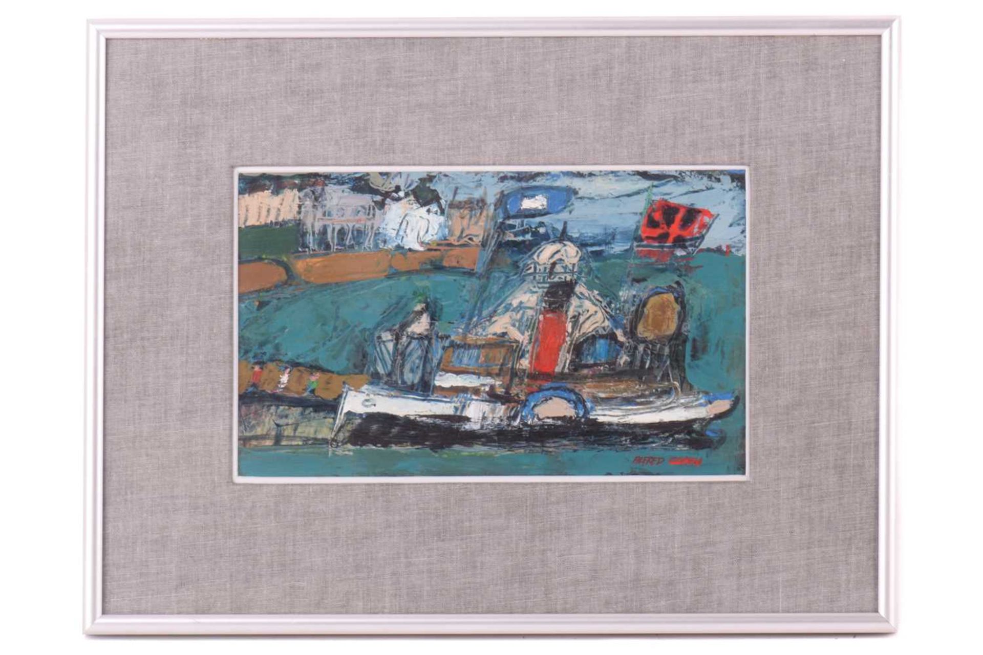 Alfred Cohen (1920 - 2001), Ryde Pier (1967), signed, labelled verso - 'For Brian to celebrate