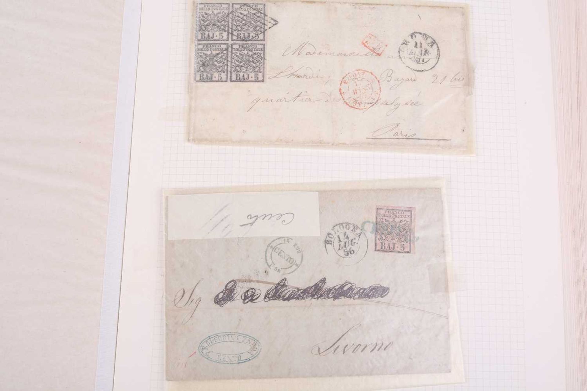 Philately; Italian States, 19th century, a good presentation album to include postal history - Image 24 of 53