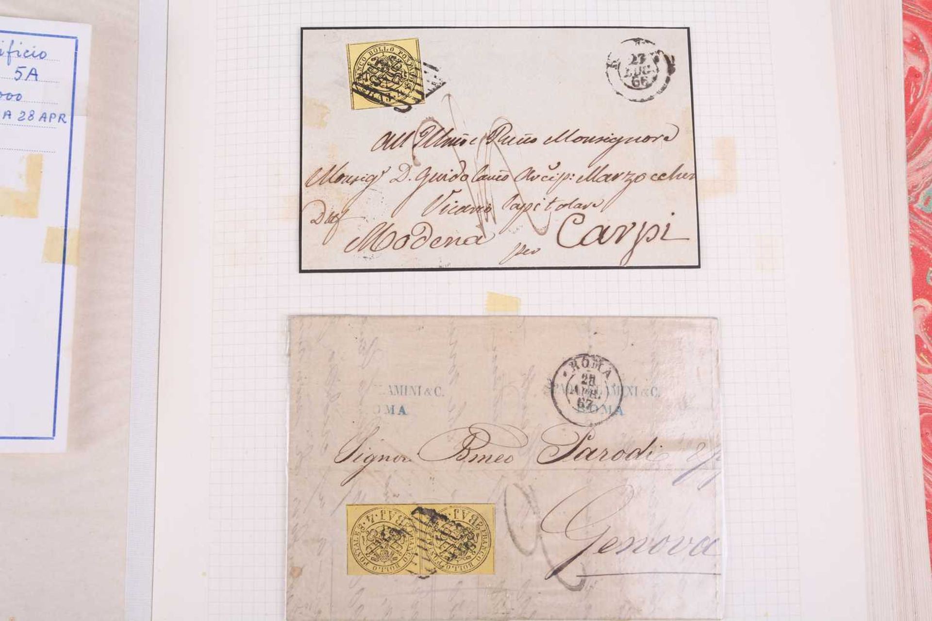 Philately; Italian States, 19th century, a good presentation album to include postal history - Image 25 of 53