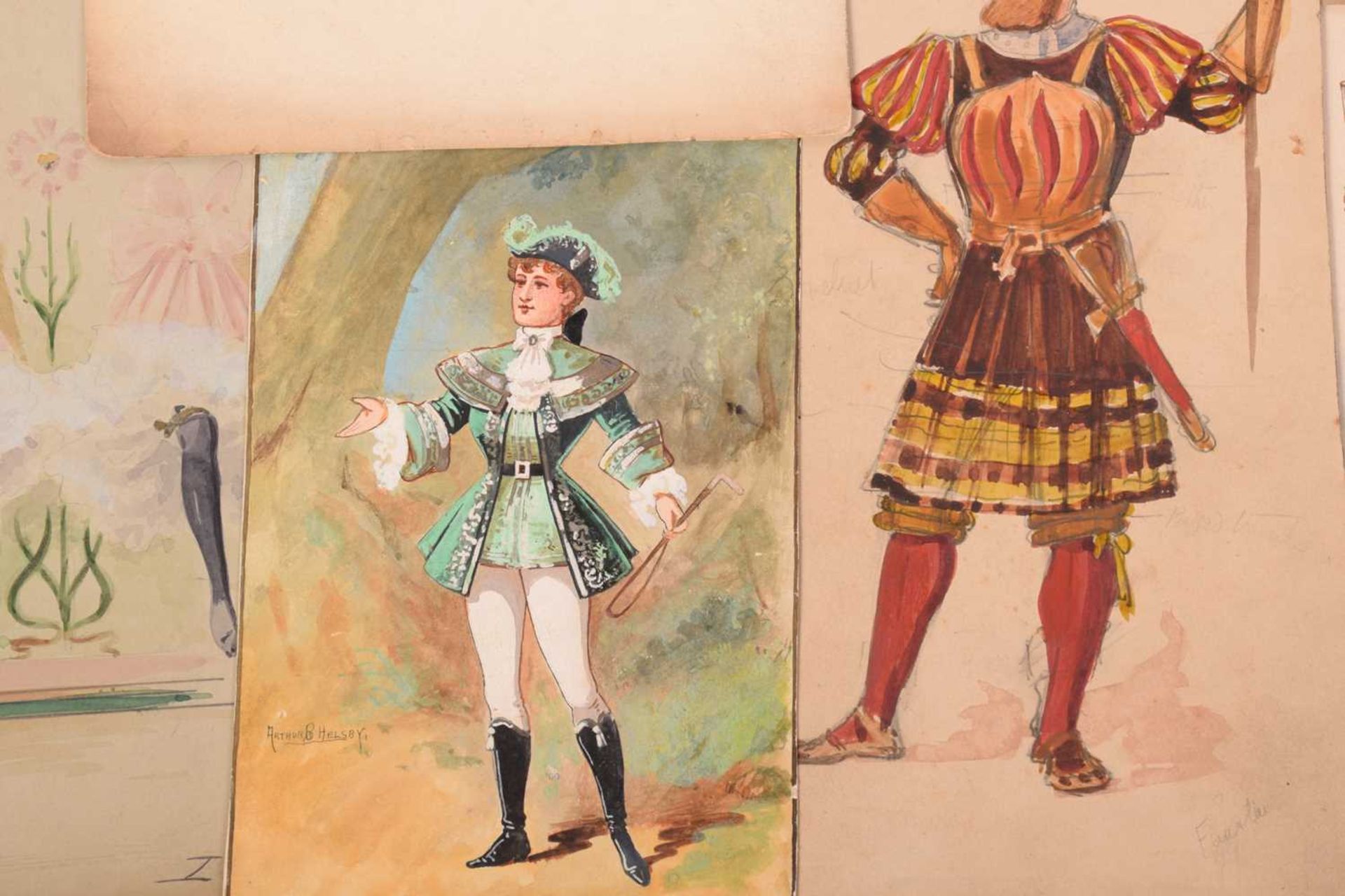 A good collection of original theatrical costume designs, 19th century and later, to include - Image 7 of 7
