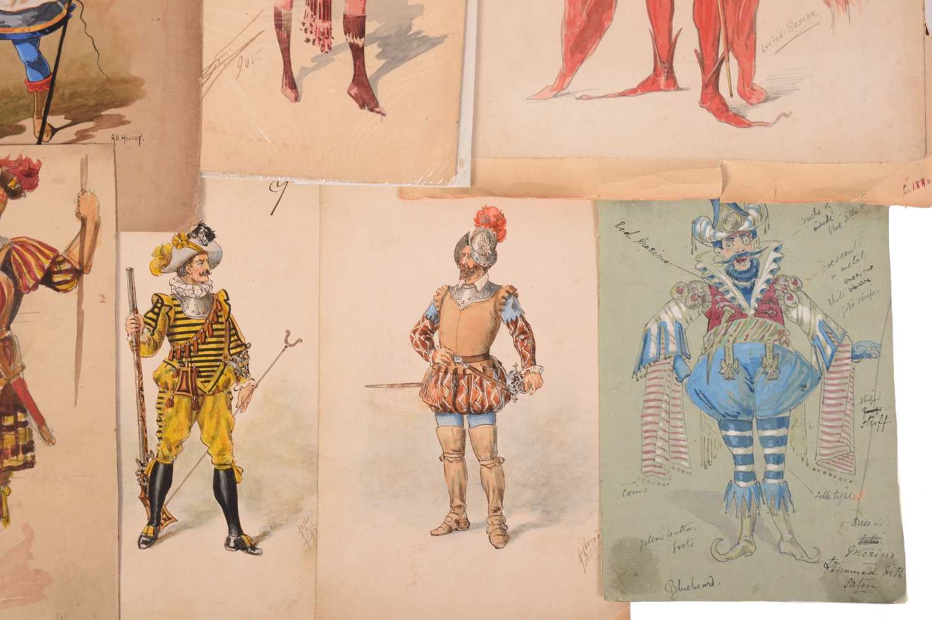 A good collection of original theatrical costume designs, 19th century and later, to include - Image 5 of 7