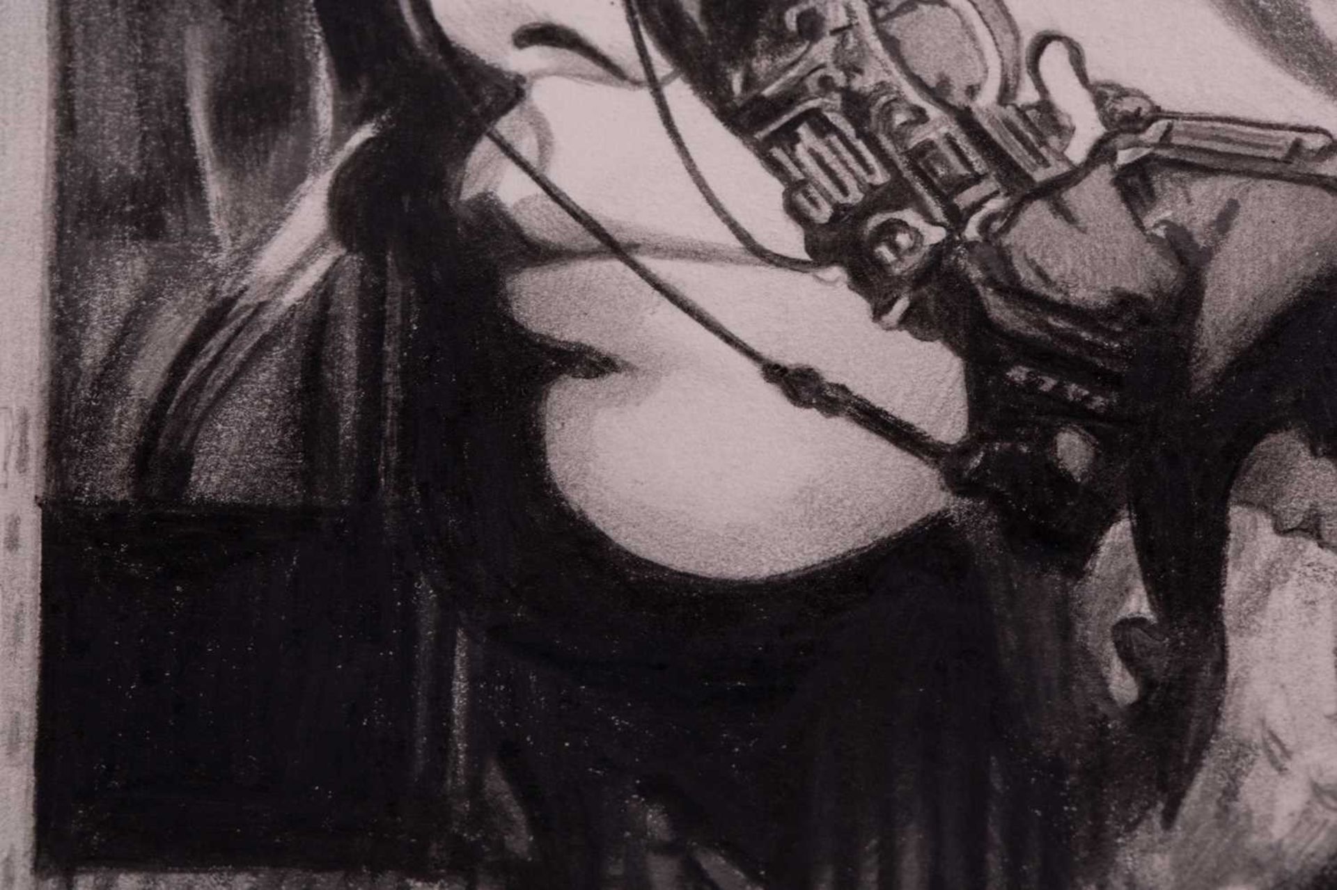 Simon Henwood (b.1965), untitled - Lady's face and superhero, 2011, signed, pencil on paper, 20 x - Image 14 of 14