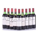 Nine bottles of Chateau Leoville Las Cases 2em Cru Classe St Julien comprising five of 1978 vintage,