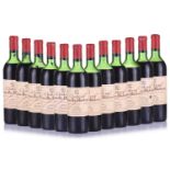 Twelve bottles of Chateau Leoville Poyferré 2eme Cru Classe St Julien, 1970, opened OWC, missing