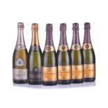 Four bottles of 1990 Veuve Clicquot Ponsardin Vintage Reserve Champagne, together with a bottle of